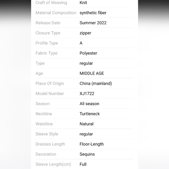Red, Mock Neck,  Long Sleeved,  Keyhole Back,  Sequined Mermaid Maxi Gown - Picture 11 of 11